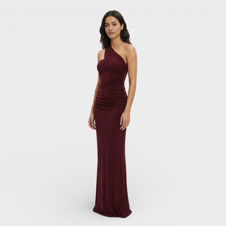 Robe Longue Halter Froncée Femme