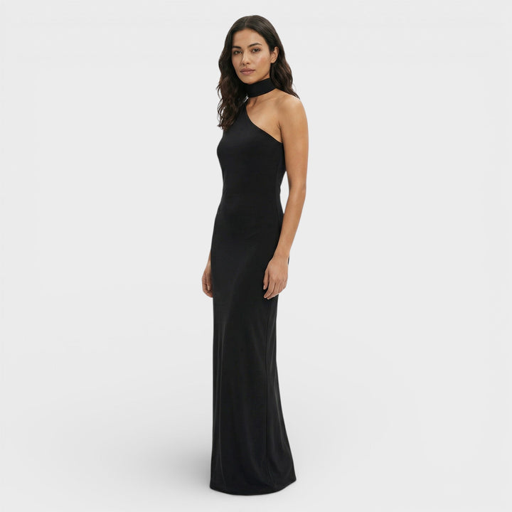 Robe Longue Halter Froncée Femme
