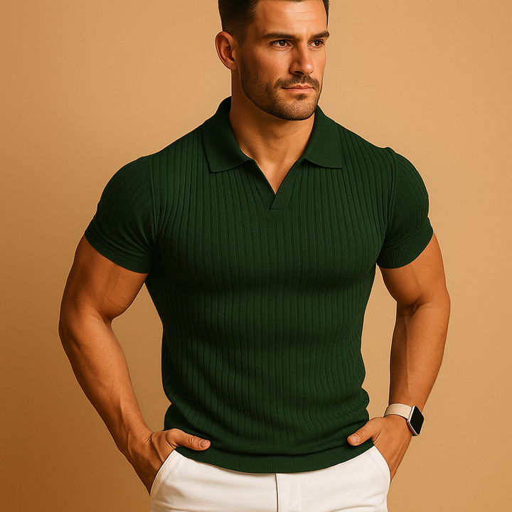 Polo Ajusté Texturé Homme