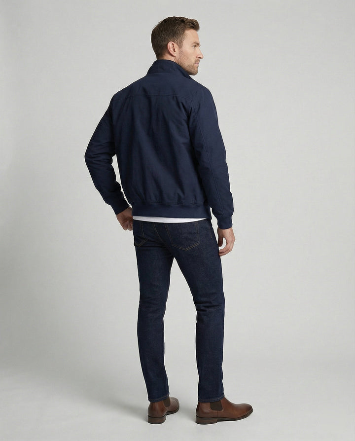 Blouson Zippé à Col Rabattu Homme
