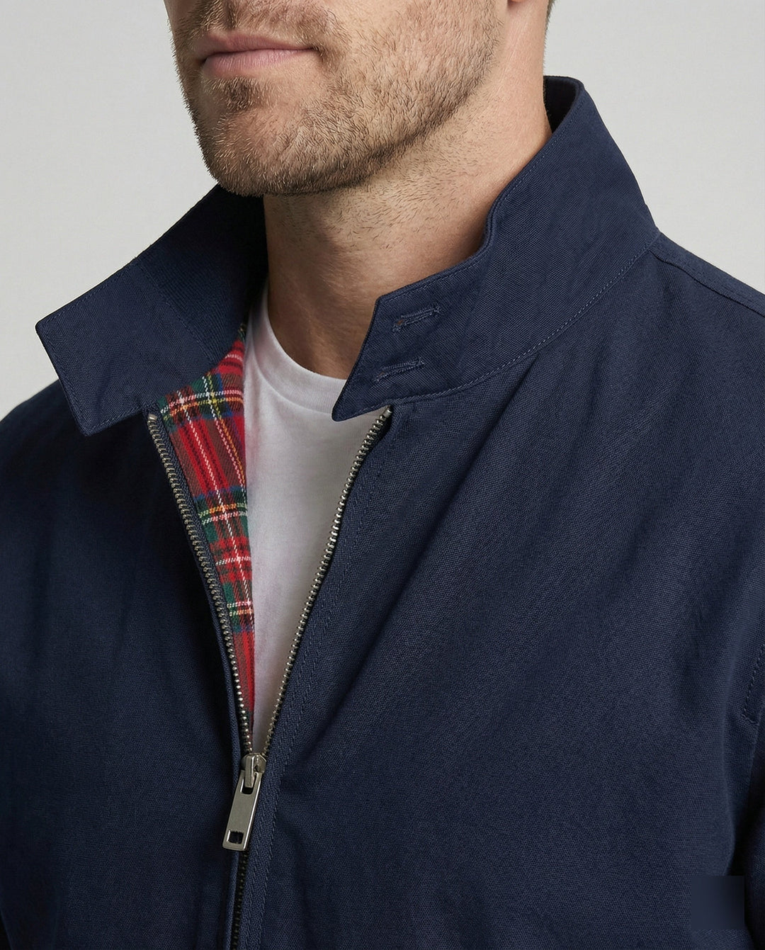 Blouson Zippé à Col Rabattu Homme