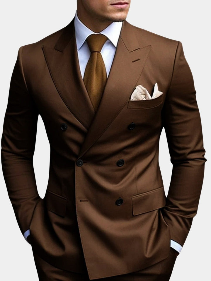 Costume 2 Pièces à Veste Croisée Homme
