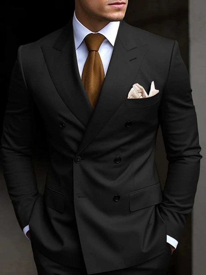 Costume 2 Pièces à Veste Croisée Homme