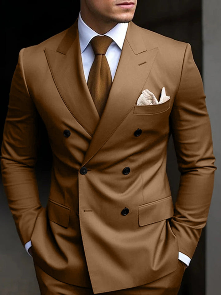 Costume 2 Pièces à Veste Croisée Homme