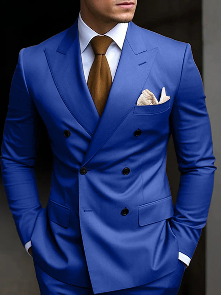 Costume 2 Pièces à Veste Croisée Homme