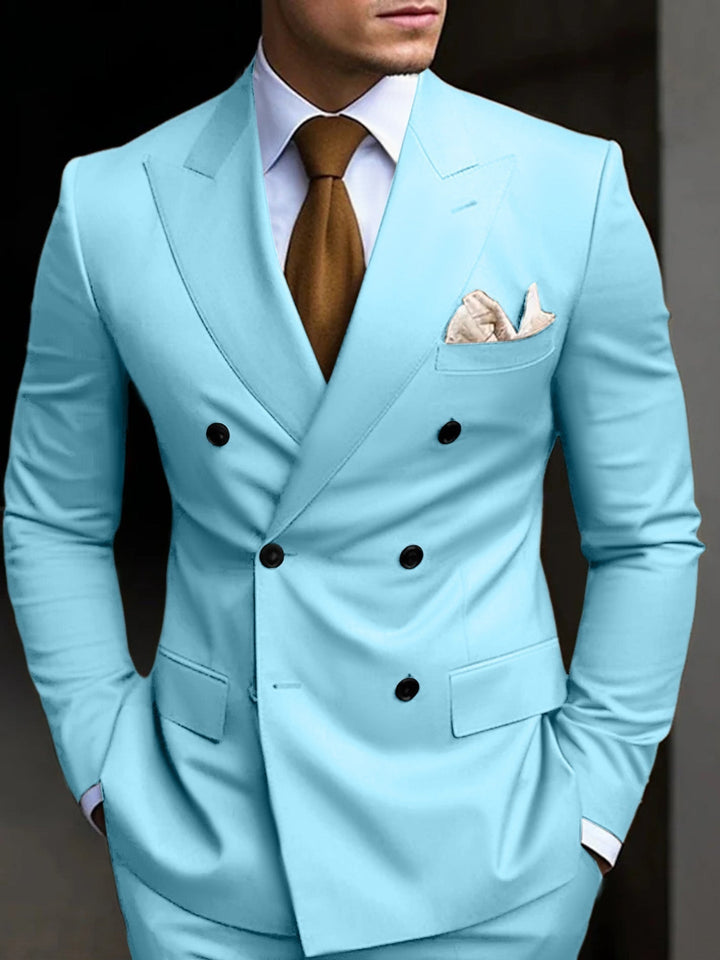 Costume 2 Pièces à Veste Croisée Homme