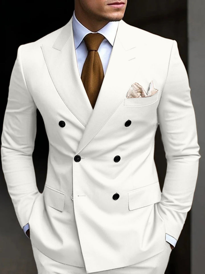 Costume 2 Pièces à Veste Croisée Homme