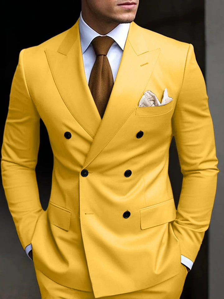Costume 2 Pièces à Veste Croisée Homme