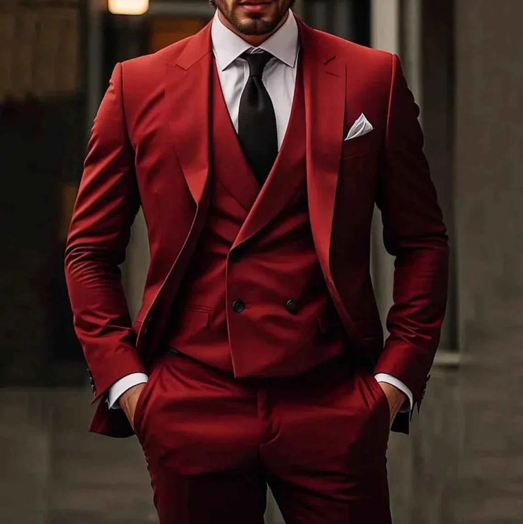Costume Habillé Croisé Moderne Homme