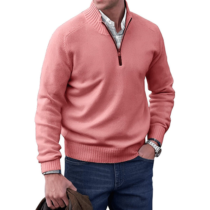 Pull Demi-zip Col Montant Homme