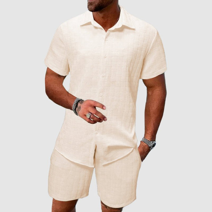 Ensemble Chemise Short Texturé Homme