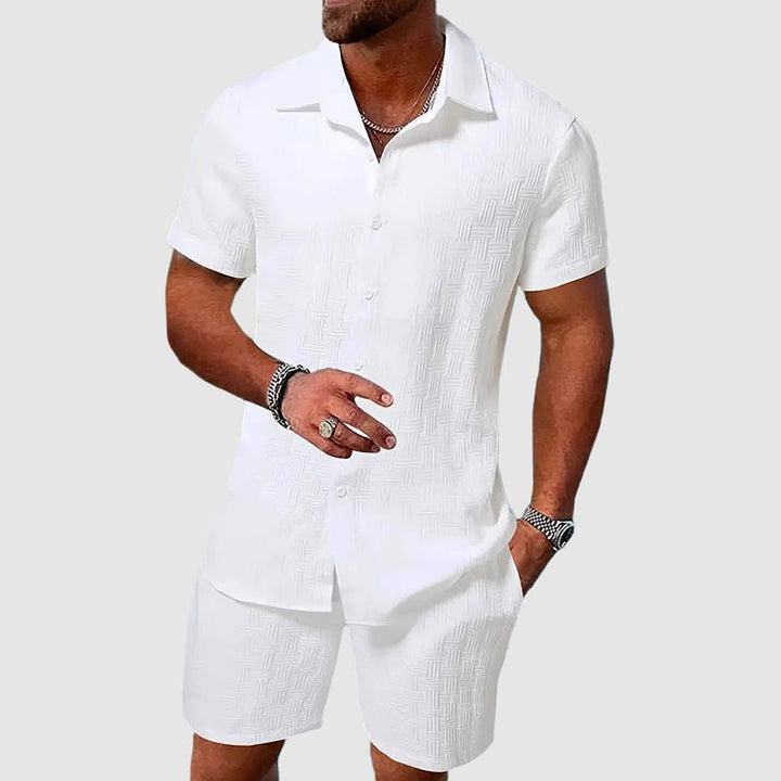 Ensemble Chemise Short Texturé Homme
