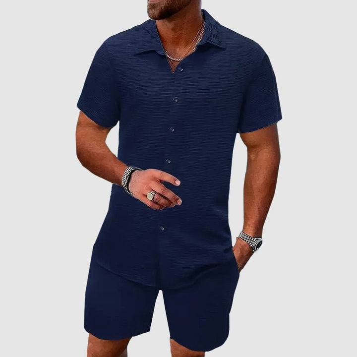 Ensemble Chemise Short Texturé Homme