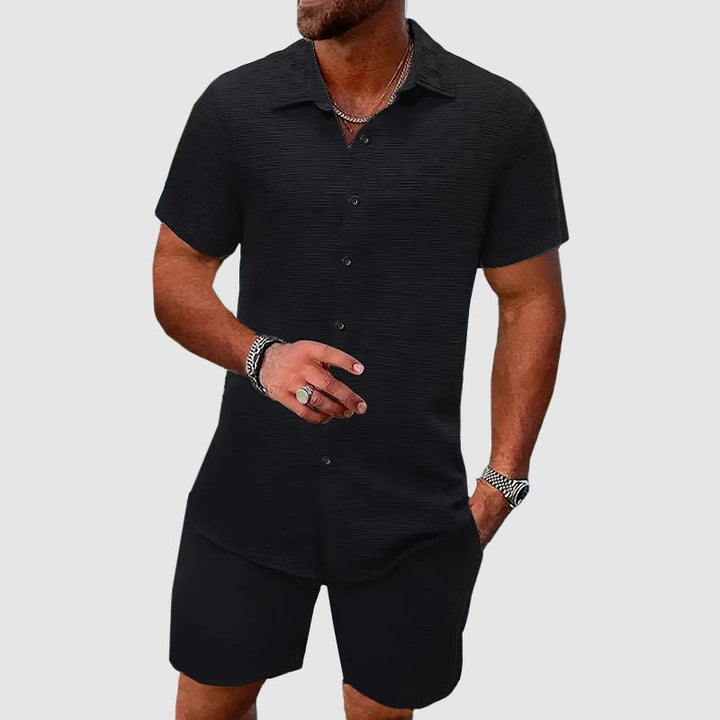 Ensemble Chemise Short Texturé Homme