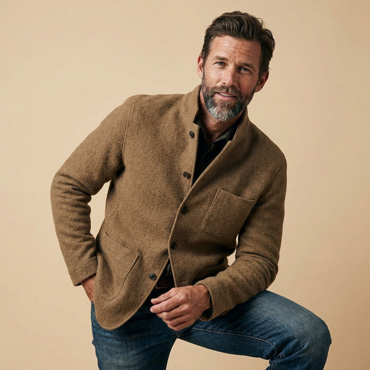 Veste Casual Col Montant Homme