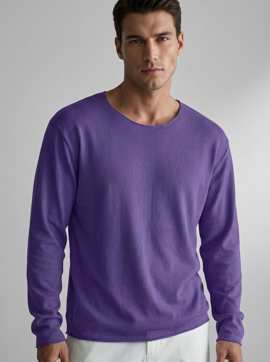 Pull à Col V et Manches Longues Homme