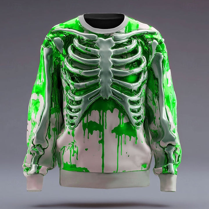Sweat Halloween Squelette Manches Longues Homme