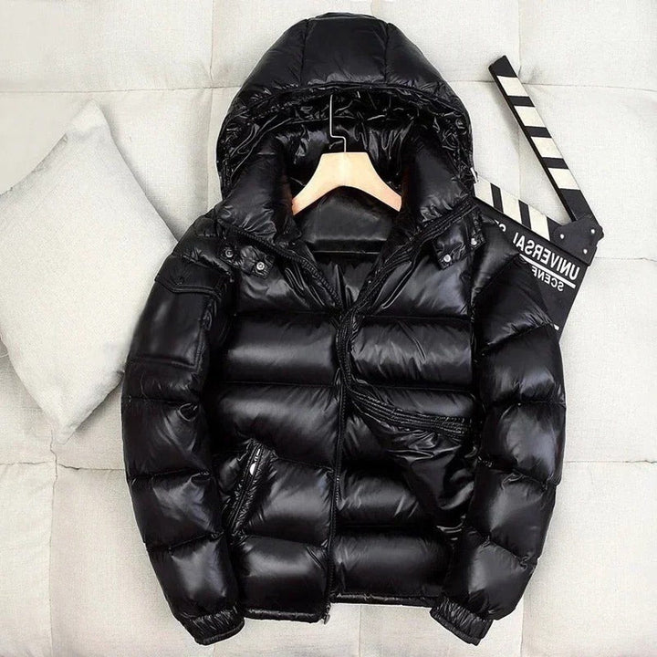 Doudoune Courte à Capuche Zippée Homme