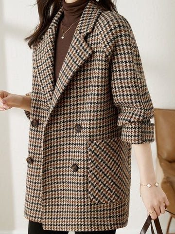Blazer À Motif Pied-de-Poule Femme