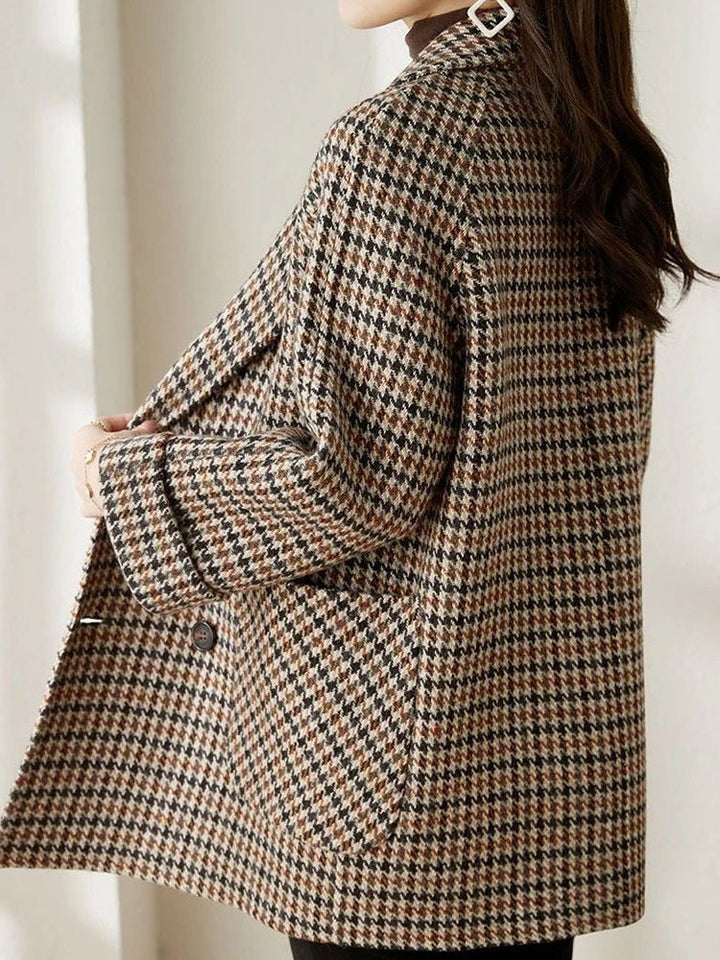 Blazer À Motif Pied-de-Poule Femme
