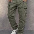 Pantalon Cargo Coupe Droite à Détails Zippés Homme