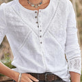Women's Buttoned Lace Blouse