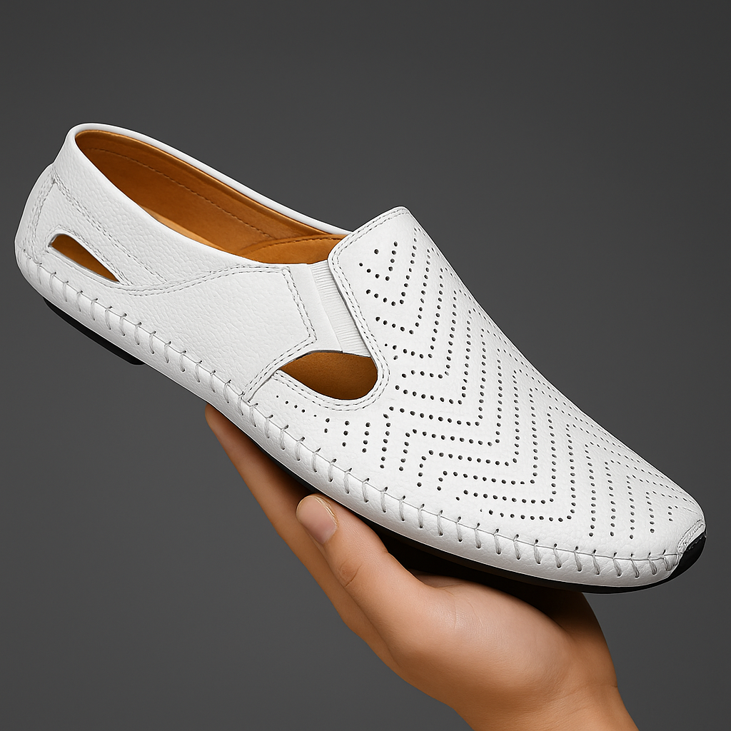Mocassins Perforés à Enfiler Homme