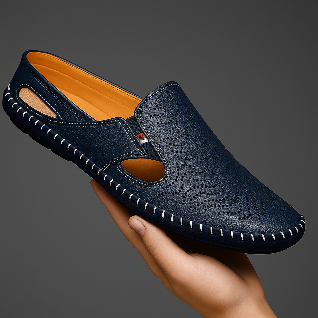 Mocassins Perforés à Enfiler Homme