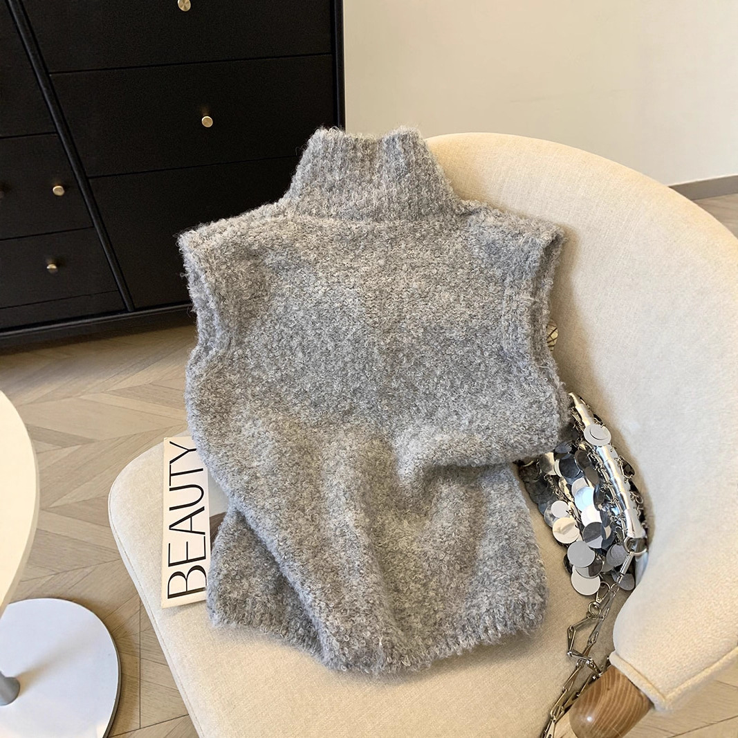 Gilet Sans Manches Boutonné Femme