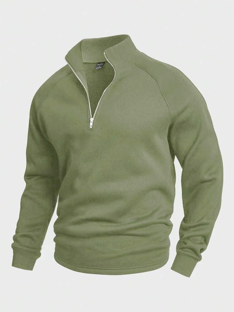 Pull Demi-zip à Col Montant Homme