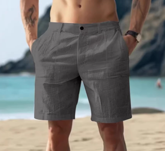 Short en Lin Élégant Homme