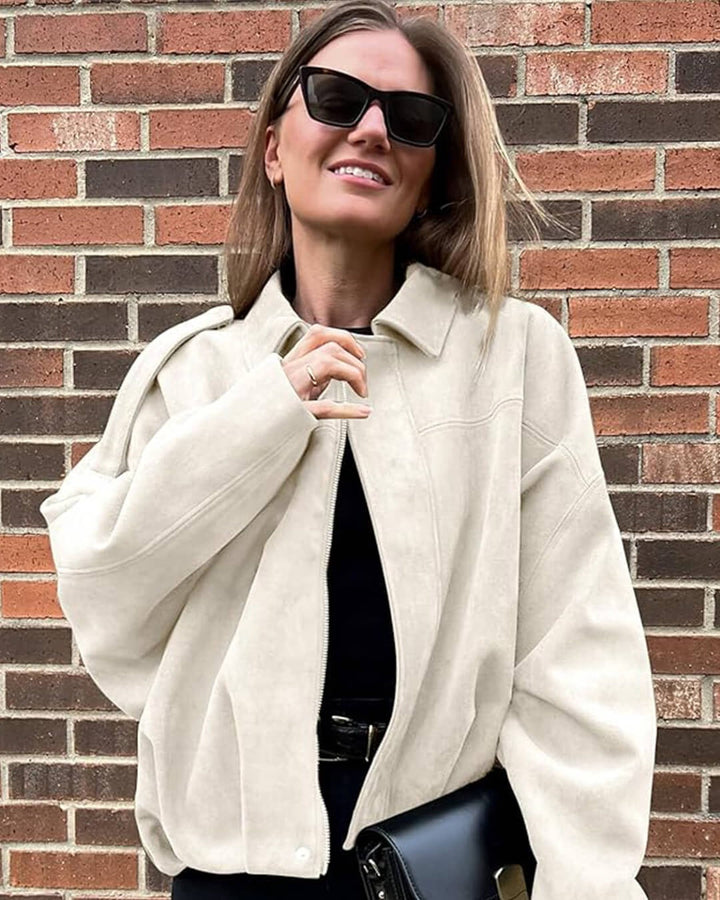 Veste Courte À Col Structuré Femme
