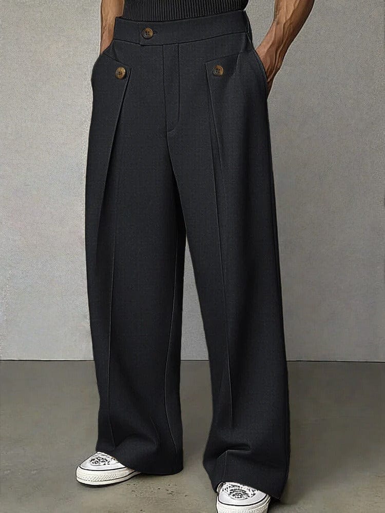 Pantalon Large Taille Haute Femme