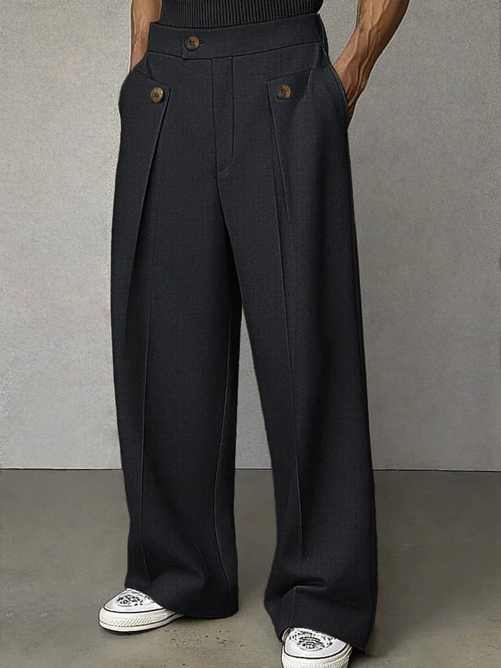 Pantalon Large Taille Haute Femme