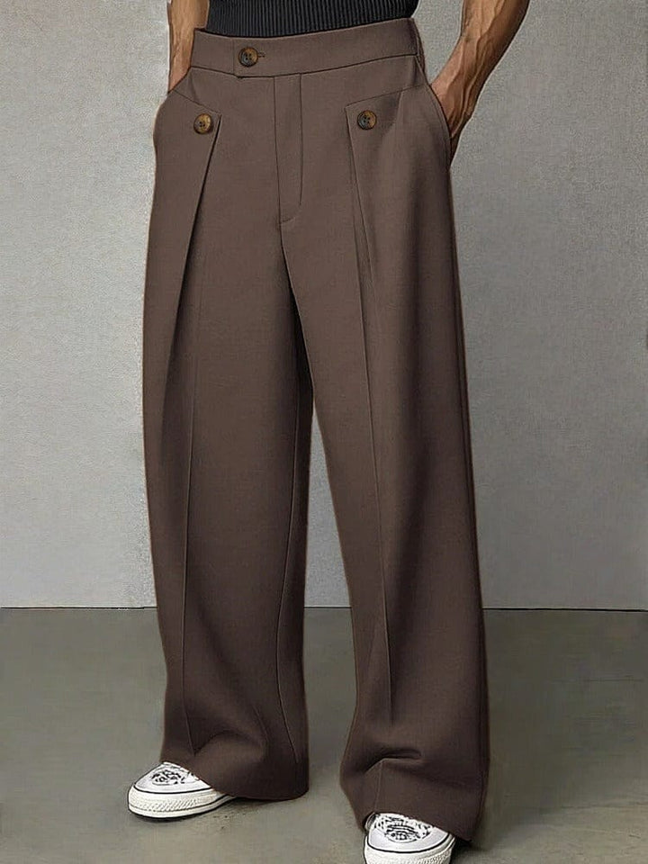 Pantalon Large Taille Haute Femme