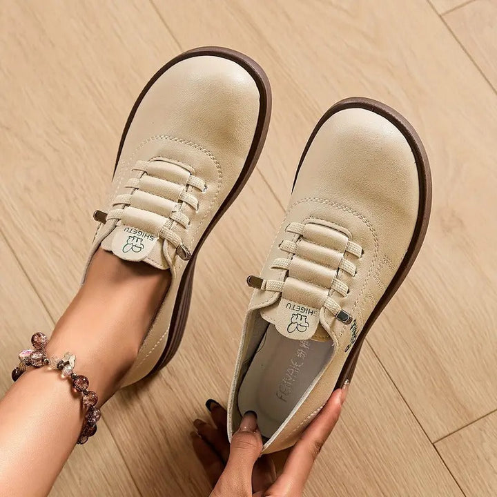 Derbies à Lacets Bout Rond Femme