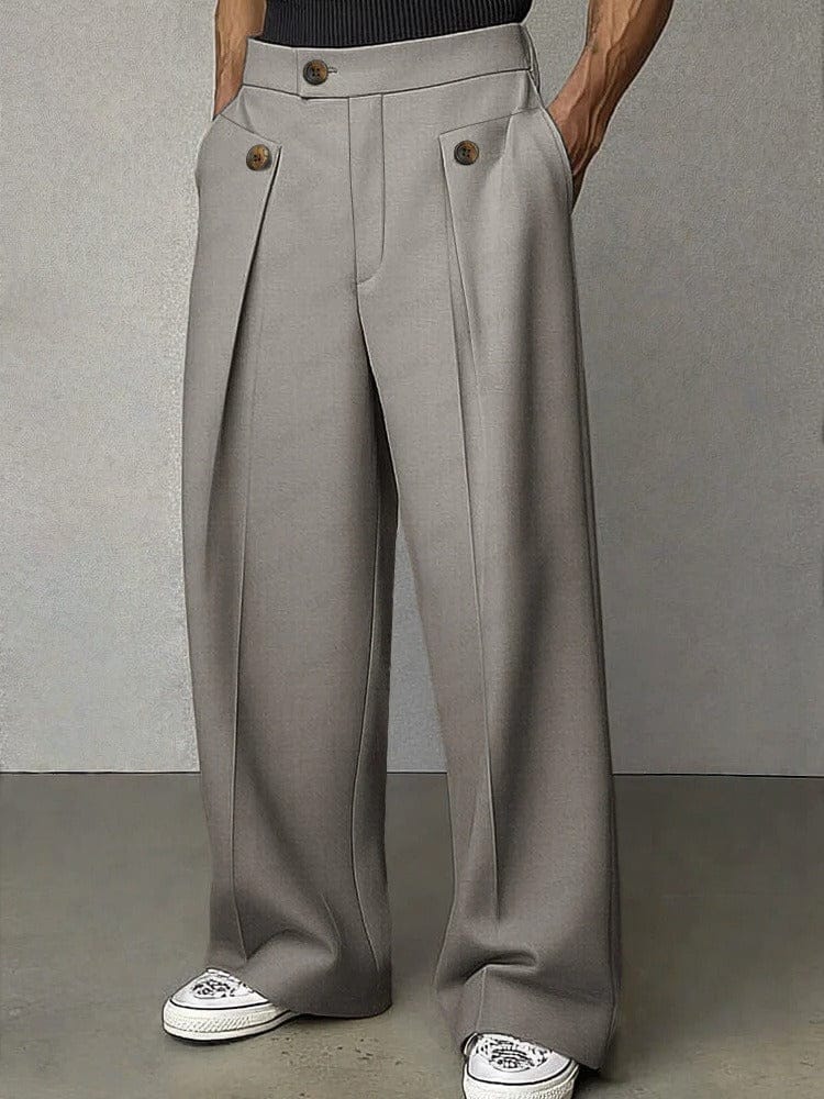Pantalon Large Taille Haute Femme