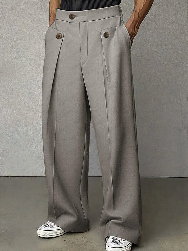 Pantalon Large Taille Haute Femme