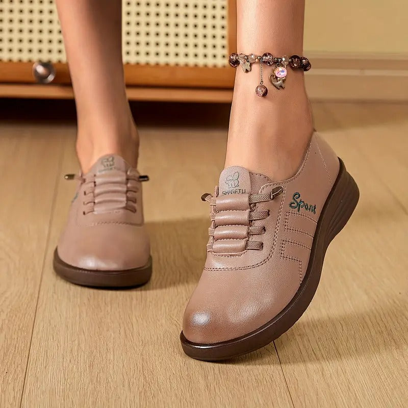 Derbies à Lacets Bout Rond Femme
