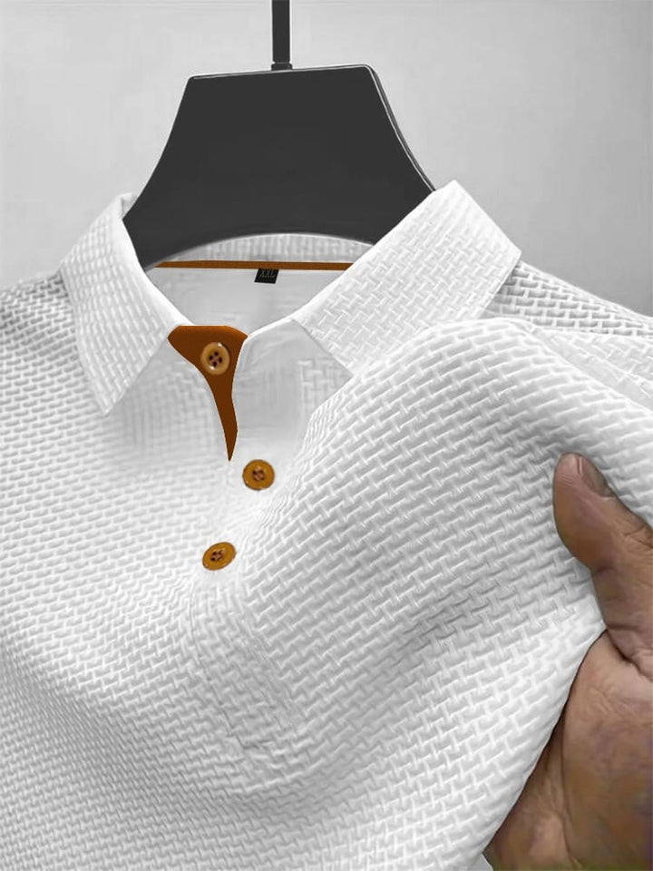 Polo Texturé Élégant Homme