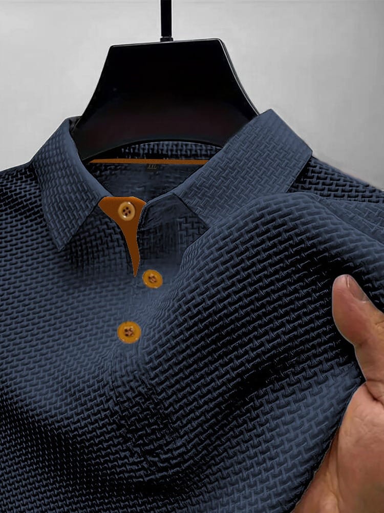 Polo Texturé Élégant Homme