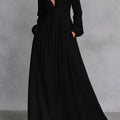 Women's long flared high-neck dress