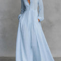 Women's flared maxi shirt dress