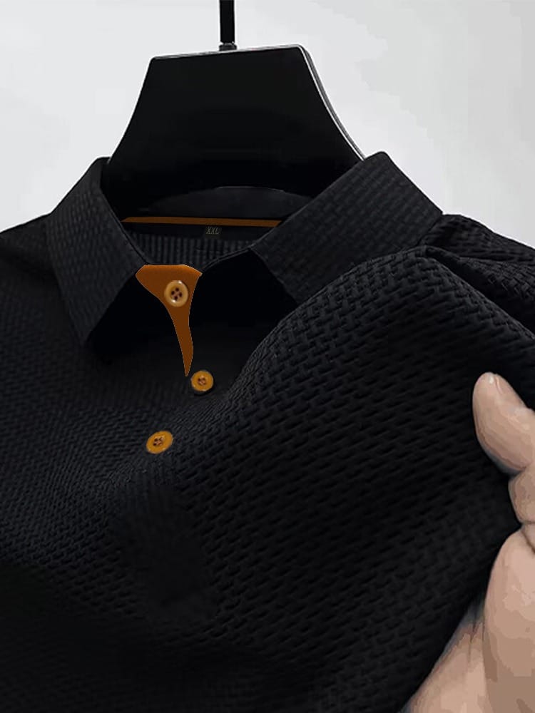 Polo Texturé Élégant Homme
