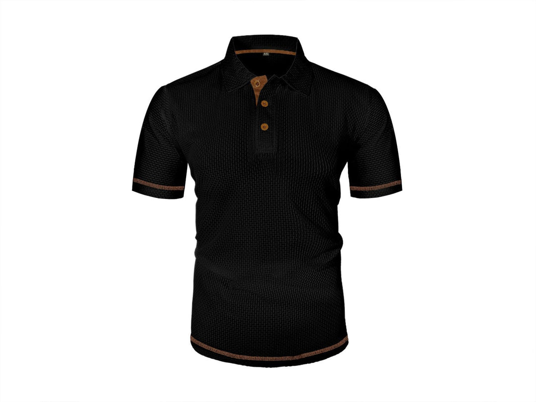 Polo Texturé Élégant Homme
