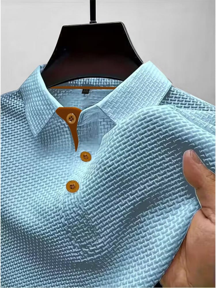 Polo Texturé Élégant Homme