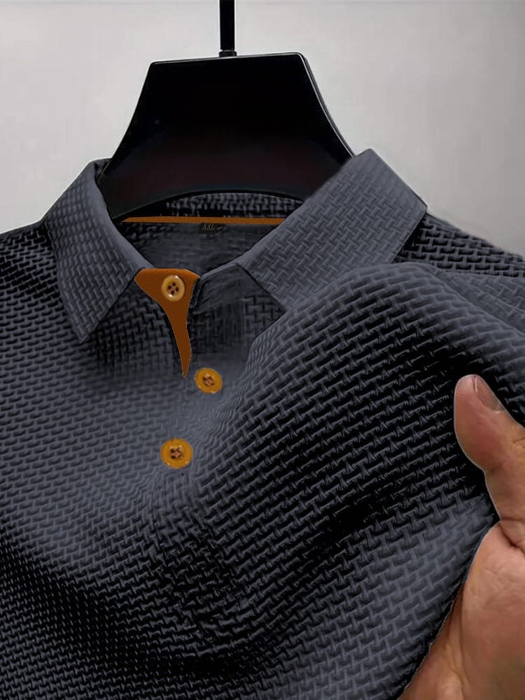 Polo Texturé Élégant Homme