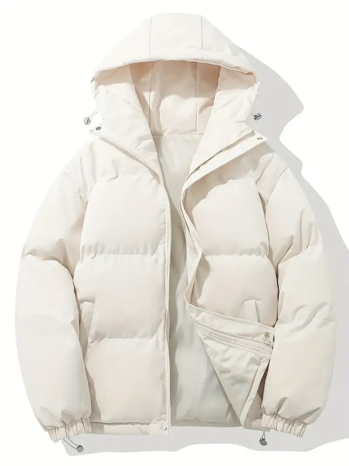 Doudoune Courte à Capuche Zippée Femme