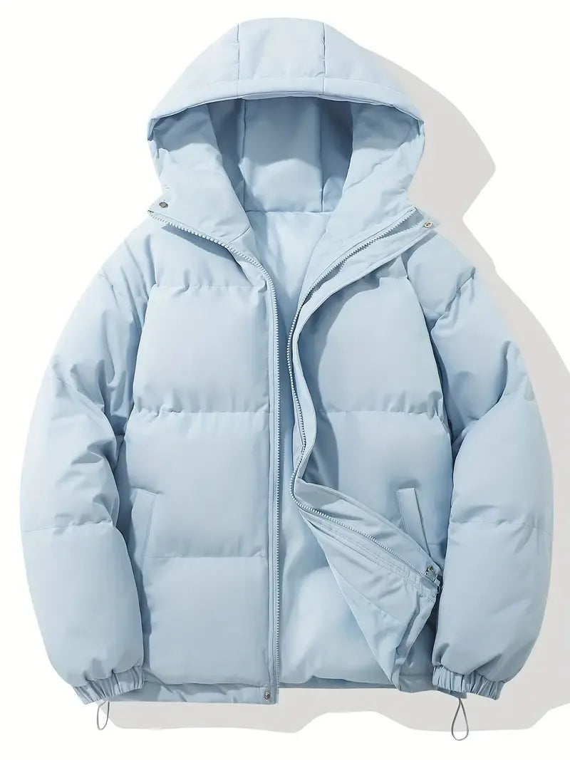 Doudoune Courte à Capuche Zippée Femme