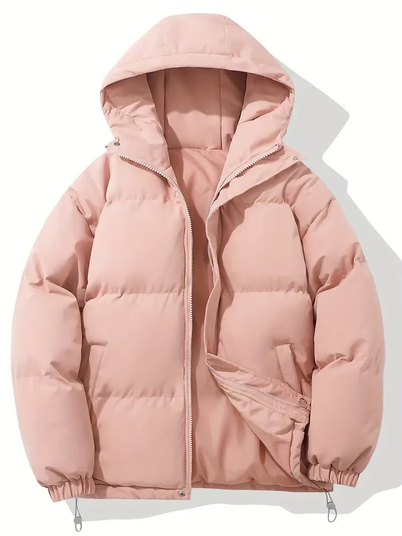Doudoune Courte à Capuche Zippée Femme